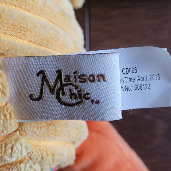 Maison Chic Plush Tiger Soft Corduroy Long Legged Lovey Stuffed Animal Toy 20" - Picture 7 of 10